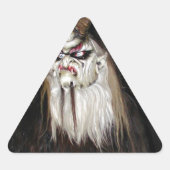 Horned Japans duivelmasker Sticker (Voorkant)