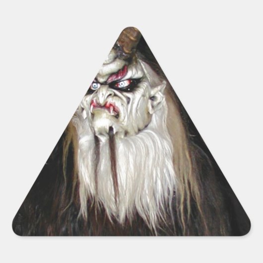 Horned Japans duivelmasker Sticker (Voorkant)