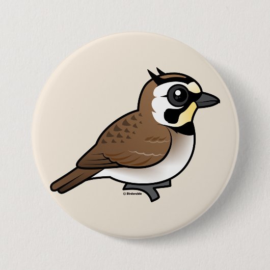 Horned Lark Ronde Button 7,6 Cm (Voorkant)