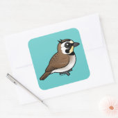 Horned Lark Vierkante Sticker (Envelop)