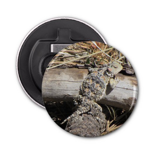 Horned Lizard Button Flesopener (Voorkant)