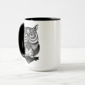 Horned Owl Graphic Mok (Voorkant links)