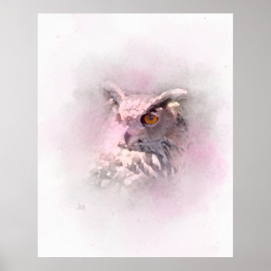 Horned Owl Print (Voorkant)