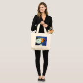 Horned Puffin bag Grote Tote Bag (Voorkant (model))