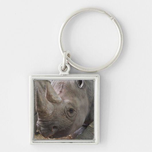 Horned Rhino Sleutelhanger (Voorkant)