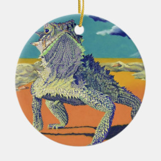 Horned Toad, Lizard Keramisch Ornament