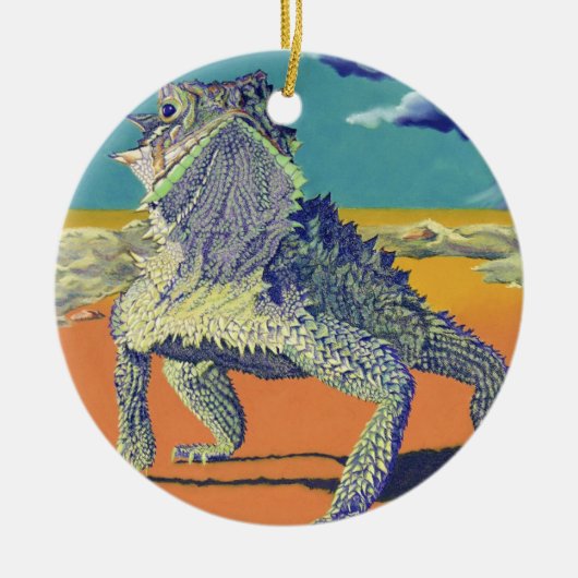 Horned Toad, Lizard Keramisch Ornament (Voorkant)