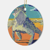 Horned Toad, Lizard Keramisch Ornament (Links)