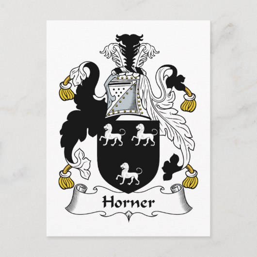 Horner Family Crest Briefkaart (Voorkant)