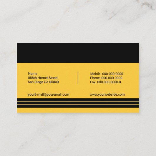 Hornet Visitekaartje (Achterkant)