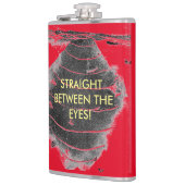 Hornetnest "recht tussen de ogen" heupfles (Links)