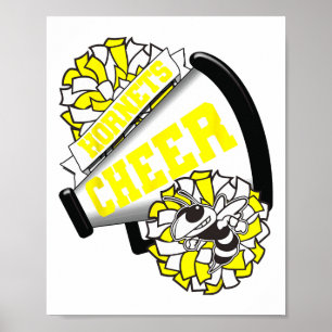 Hornets Cheer Terug Naar School Cheerleading Spiri Poster