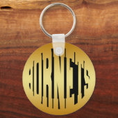 HORNETS - GOLD TEKST SLEUTELHANGER (Voorkant)
