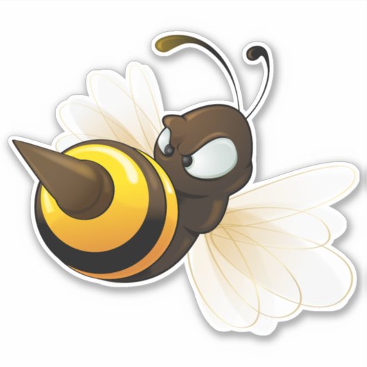 Hornets Mascot Vinyl Sticker (Voorkant)