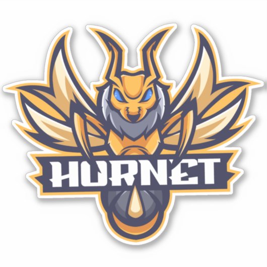 Hornets Mascot Vinyl Sticker (Voorkant)