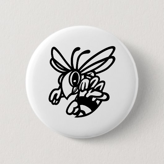 Hornets Outline Ronde Button 5,7 Cm (Voorkant)