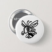Hornets Outline Ronde Button 5,7 Cm (Voorkant /achterkant)