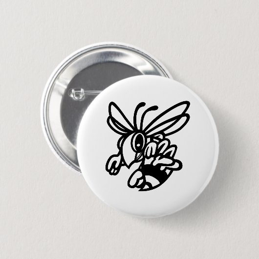 Hornets Outline Ronde Button 5,7 Cm (Voorkant /achterkant)