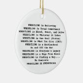 Hornets Wrestling is Alles kerstversiering Keramisch Ornament (Rechts)