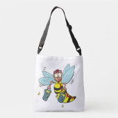 Hornetwesp met twee emmers honing crossbody tas (Achterkant)