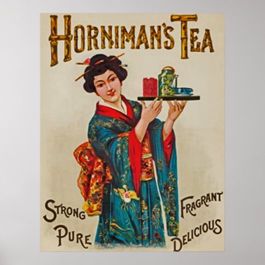 Hornimans Tea~Strong~Pure~Fragrant~Delicious 1898 Poster (Voorkant)