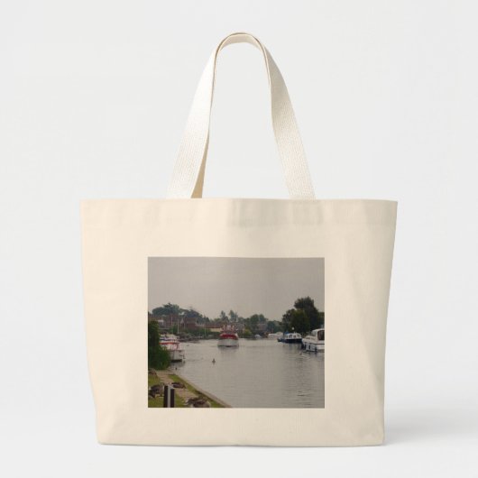 Horning Aan De Rivier Bure Grote Tote Bag (Voorkant)