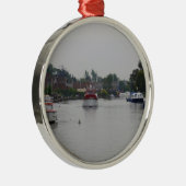 Horning Aan De Rivier Bure Metalen Ornament (Rechts)