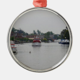Horning Aan De Rivier Bure Metalen Ornament
