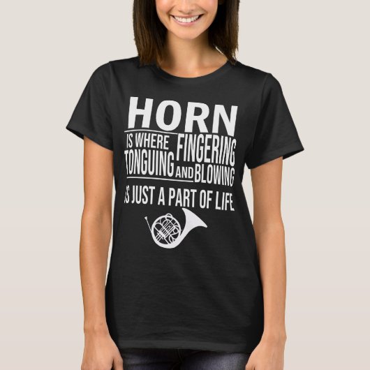 Hornist Music Marching Band French Horn Player T-shirt (Voorkant)