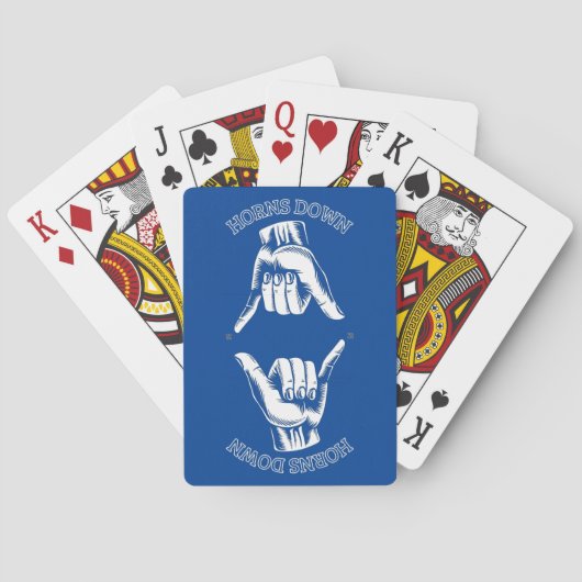 "HORNS DOWN" grappig Pokerkaarten (Achterkant)