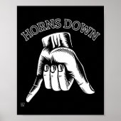 "HORNS DOWN" grappig Poster (Voorkant)