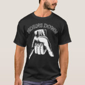 "HORNS DOWN" grappig T-shirt (Voorkant)