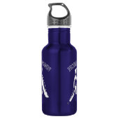 "HORNS DOWN" grappig Waterfles (Achterkant)