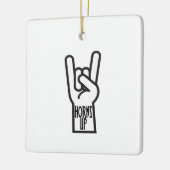 Horns up keramisch ornament (Links)