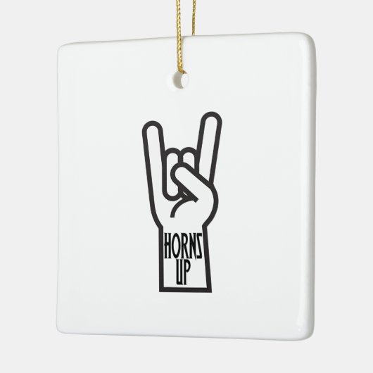 Horns up keramisch ornament (Links)