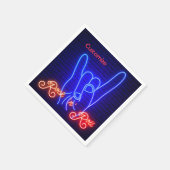 Horns Up Rock 'n Roll Servet (Hoek)