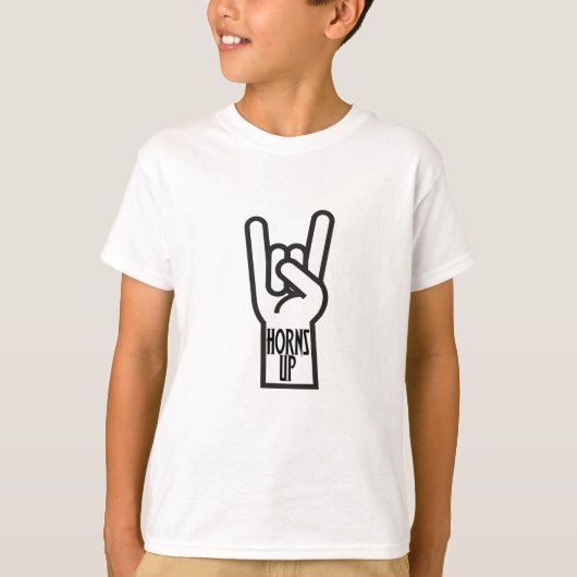 Horns up t-shirt (Voorkant)