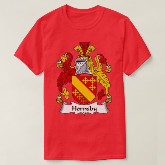 Hornsby Coat of Arms Family Crest T-shirt (Design voorkant)