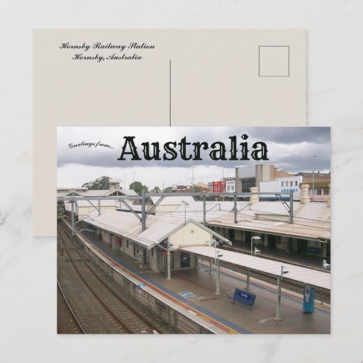 Hornsby Railway Station Australië Briefkaart (Voorkant / Achterkant)