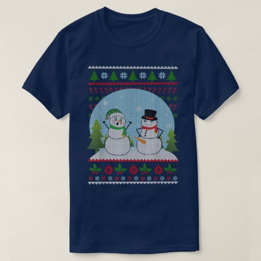 Horny Snowman Ugly KerstSweater T-shirt (Design voorkant)