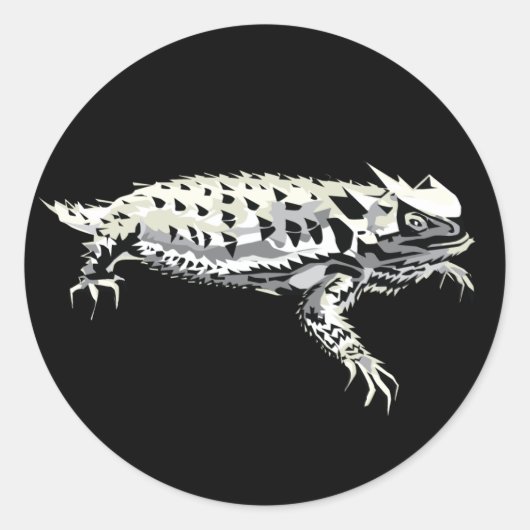 Horny Toad Ronde Sticker (Voorkant)
