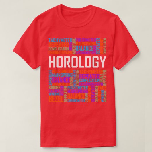 Horologie Woorden T-shirt (Design voorkant)