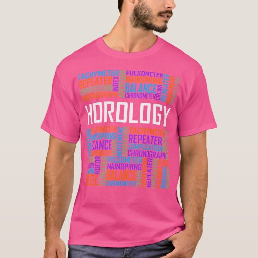 Horology Words Horologist Watchmaker Expert Clock T-shirt (Voorkant)