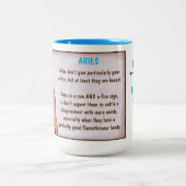 Horoscoop: ARIES (nominale G) Tweekleurige Koffiemok (Center)