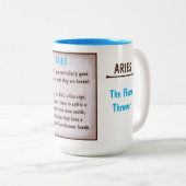 Horoscoop: ARIES (nominale G) Tweekleurige Koffiemok (Voorkant rechts)