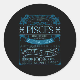 Horoscoop Astrologie Vissen Zodiac Astronomen Ronde Sticker