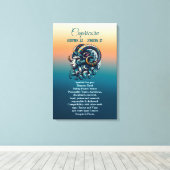 Horoscoop astrologisch teken Steenbok Canvas Afdruk (Insitu (Houten vloer))