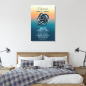 Horoscoop astrologisch teken Steenbok Canvas Afdruk (Insitu (Slaapkamer))