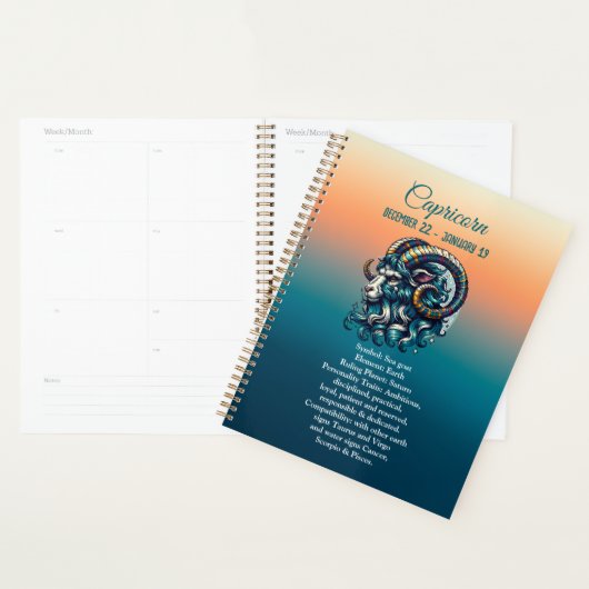 Horoscoop astrologisch teken Steenbok Planner (Display)