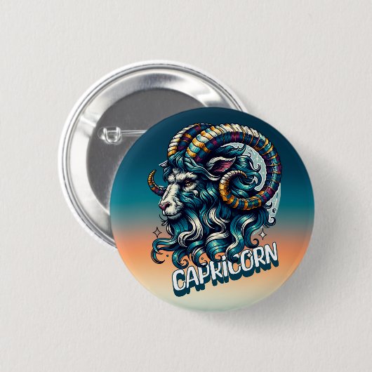 Horoscoop astrologisch teken Steenbok Ronde Button 5,7 Cm (Voorkant /achterkant)